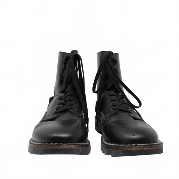 Men\'s Coach Leather Combat Boots Leather G1568  Back Buckle Feature Sz 13 D